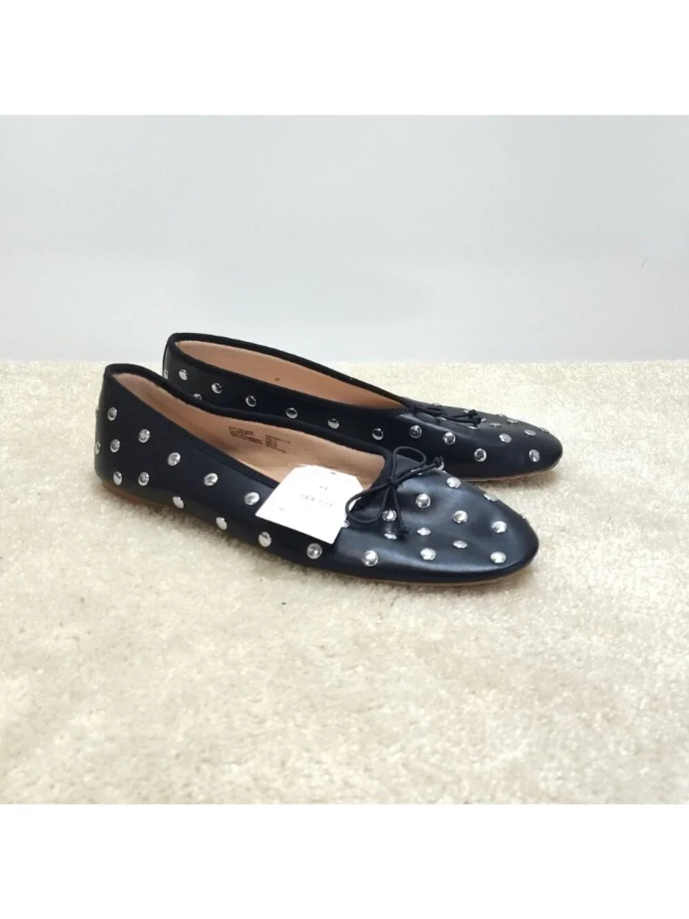 Time And Tru Studded Ballet Mary Jane Flats Loafers Slides Mules Slip-on US 11